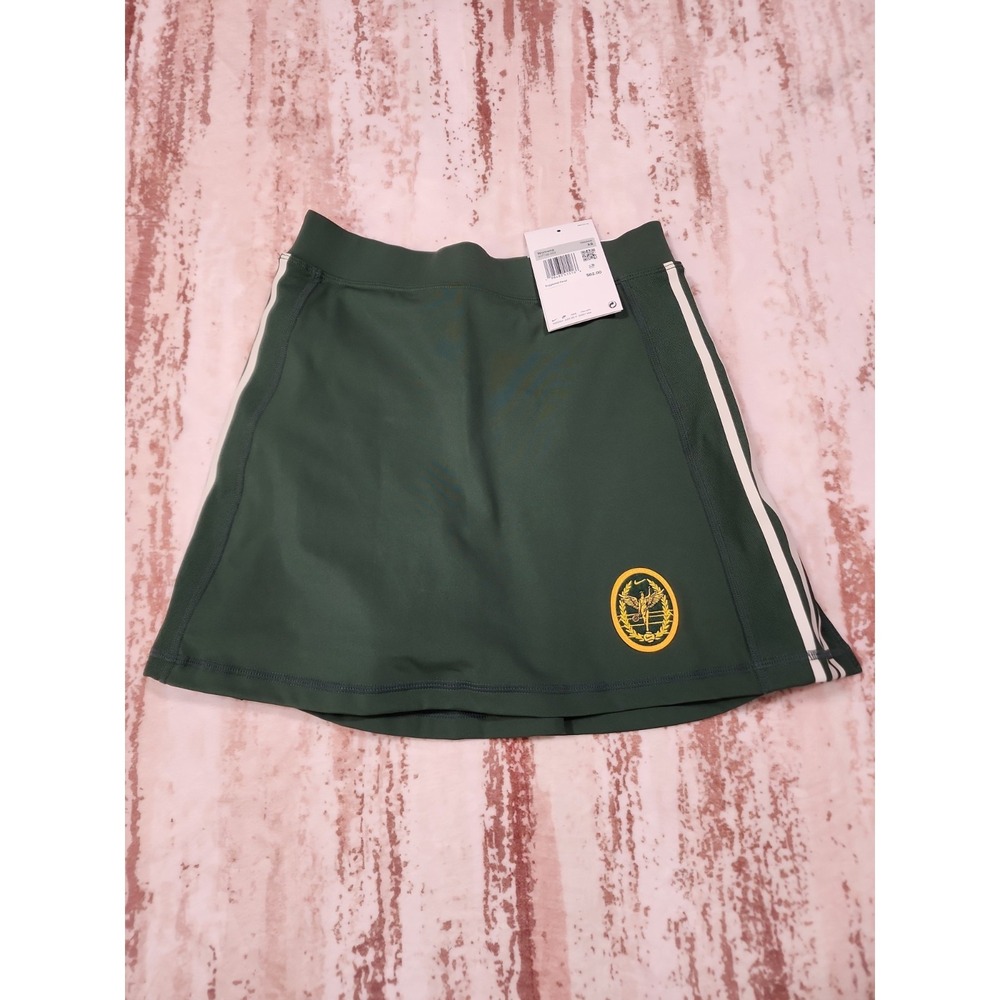 Nike Court Club High-Waisted 3" Skort Dark Green Retro Crest NWT Size XS